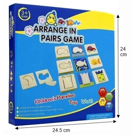 Puzzle educativ de asociere, Perechi, 3 ani 01