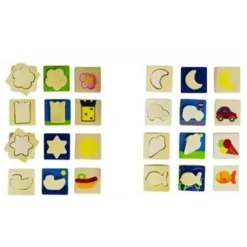 Puzzle educativ de asociere, Perechi, 3 ani 01