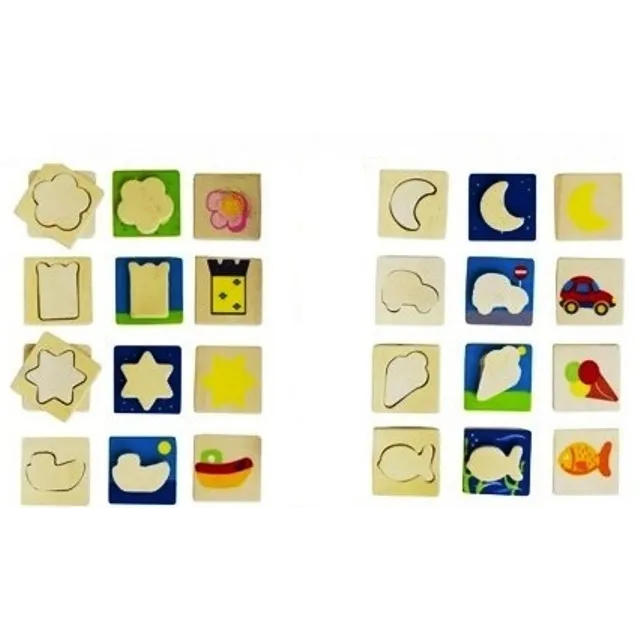 Puzzle educativ de asociere, Perechi, 3 ani 01