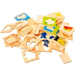Puzzle educativ de asociere, Perechi, 3 ani 01