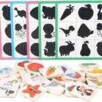 Puzzle educativ de asociere, Umbre, 3 ani