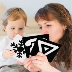 Set 20 carduri stimulare cognitiva si vizuala bebe, 1-3LUNI 01