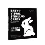 Set 20 carduri stimulare cognitiva si vizuala bebe, 1-3LUNI