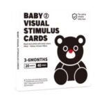Set 20 carduri stimulare cognitiva si vizuala bebe, 3-6 LUNI