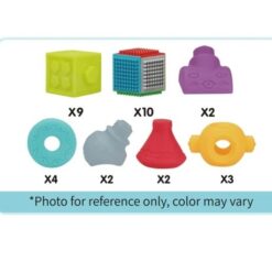 Set 32 cuburi pentru bebelusi, din silicon, cu texturi, 0 luni+ 01