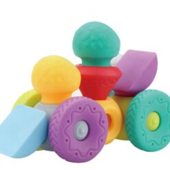 Set 32 cuburi pentru bebelusi, din silicon, cu texturi, 0 luni+ 01