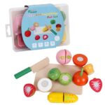 Set cu 7 legume si fructe de feliat, din lemn, 2 ani