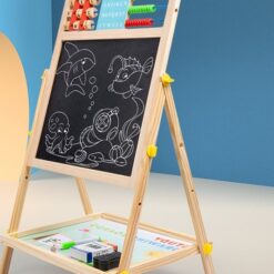 Tabla din lemn magnetica, cu 2 suprafete, de scris si desenat, 66 cm 01