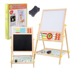 Tabla din lemn magnetica, cu 2 suprafete, de scris si desenat, 66 cm 01