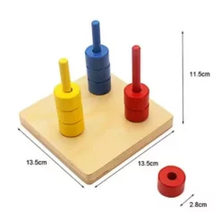 Turn Montessori cu discuri, Sortator de forme pe coloane 02