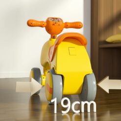 Bicicleta fara pedale cu 4 roti cu lumini si sunete, 1-3 ani