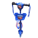 Trotineta cu muzica,luminite si cos depozitare, 3 roti, Albastru, 60 cm