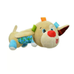 Jucarie moale, senzoriala si zornaitoare pentru bebelusi, 19 cm, Catel