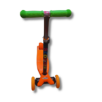 Trotineta reglabila cu 3 roti din silicon,Portocaliu, 3 ani