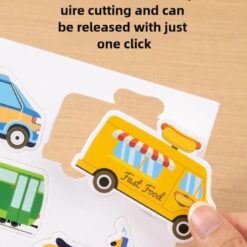 Carte de activitati, colorat cu apa si stikere reutilizabile, 3 ani