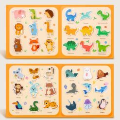 Carte de activitati, colorat cu apa si stikere reutilizabile, Animale, 3 ani