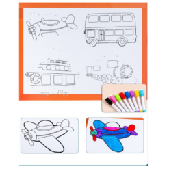 Carte educativa 2 in 1, Puzzle magnetic si Desen pe Puncte, 2 ani+, Dinozauri 001