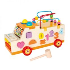 Centru de activitati bebelusi, Camion din lemn, 3 ani