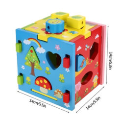 Cub sortator de forme geometrice si joc de snuruit, 3 ani 01