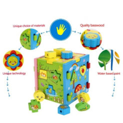 Cub sortator de forme geometrice si joc de snuruit, 3 ani 01