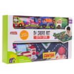 Joc bebe, set 4 masinute textile si covoras de joaca 70 x 80 cm, 6 luni+