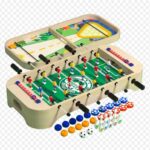 Joc de masa din lemn-Fotbal, set 4 in 1, 52x25 cm