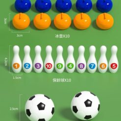 Joc de masa din lemn-Fotbal, set 4 in 1, 52x25 cm 01