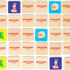 Joc de memorie din lemn cu animale 01