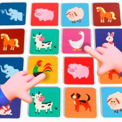 Joc de memorie din lemn cu animale 01