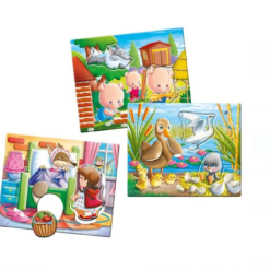 Joc educativ cu cartonase puzzle, Povesti clasice, 2 ani+