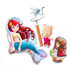 Joc educativ cu cartonase puzzle, Povesti clasice, 2 ani+