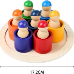 Joc educativ de tip Montessori, Set 7 figurine colorate 01