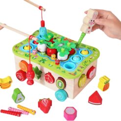 Joc magnetic, jucarie de tras si sortator de forme, 3 ani+ 01