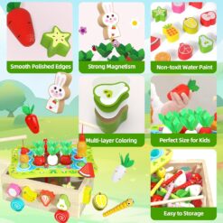 Joc magnetic, jucarie de tras si sortator de forme, 3 ani+ 01