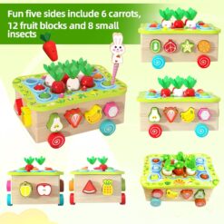 Joc magnetic, jucarie de tras si sortator de forme, 3 ani+ 01