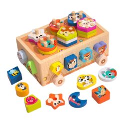 Joc multifunctional, jucarie de tras si sortator de forme, 3 ani+ 01