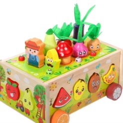 Joc multifunctional, jucarie de tras, sortator de forme, joc magnetic 3 ani+