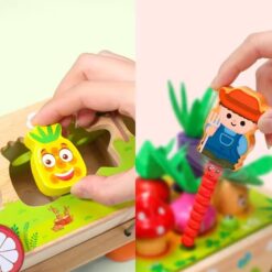 Joc multifunctional, jucarie de tras, sortator de forme, joc magnetic 3 ani+