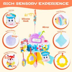 Joc senzorial pentru pătuț, cărucior și landou, 0 luni+ 01