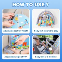 Jucarie bebe, pentru masina, 3 luni+, Albastru, Sozzy 01