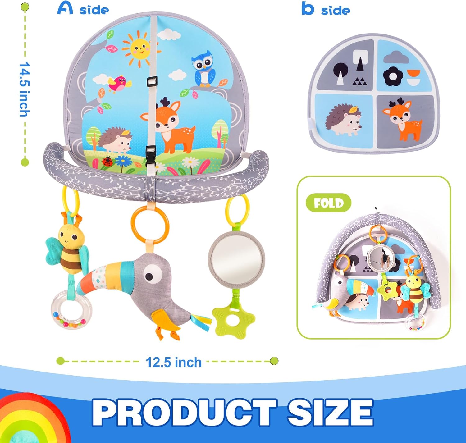 Jucarie bebe, pentru masina, 3 luni+, Albastru, Sozzy 01