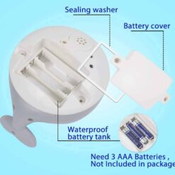 Jucarie de baie, Balena care lumineaza si stropeste, 1 an+, multicolor 05