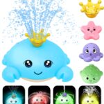 Jucarie de baie, Crab care lumineaza si stropeste, 1 an+, multicolor