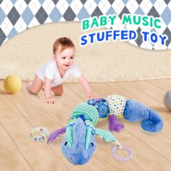 Jucarie moale si senzoriala pentru bebelusi cu metru de masurare, Albastru, 0 luni