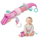 Jucarie moale si senzoriala pentru bebelusi cu metru de masurare, Roz, 0 luni