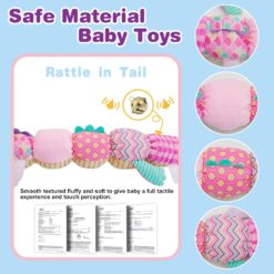 Jucarie moale si senzoriala pentru bebelusi cu metru de masurare, Roz, 0 luni 01