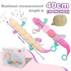 Jucarie moale si senzoriala pentru bebelusi cu metru de masurare, Roz, 0 luni 01