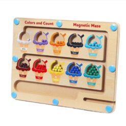 Labirint magnetic , Joc sortare culori in limba engleza, 3 ani 05