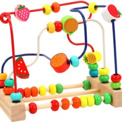 Labirint motricitate cu abac, Fructe, 3 ani