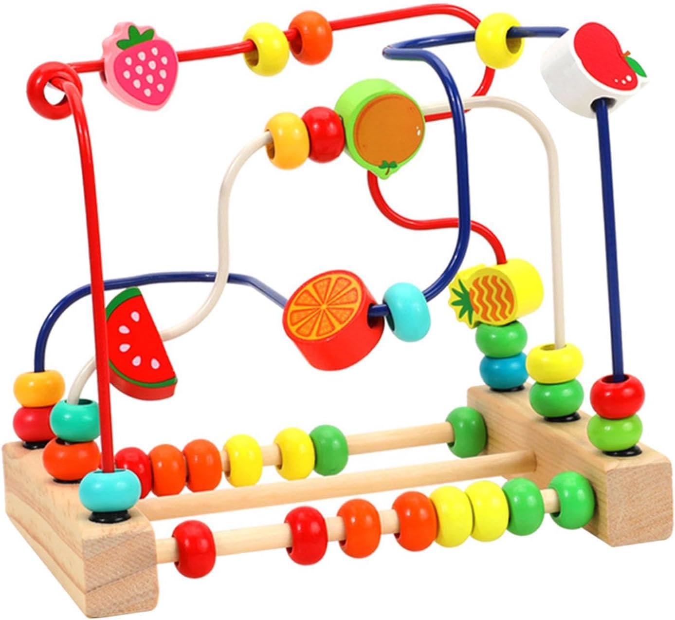 Labirint motricitate cu abac, Fructe, 3 ani